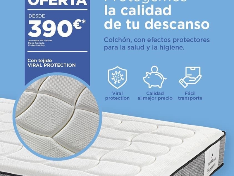 ¡Promoción exclusiva! Colchón viral protection desde 390€ 