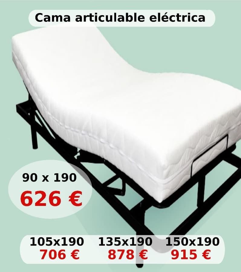 Cama articulada eléctrica de 150x190 